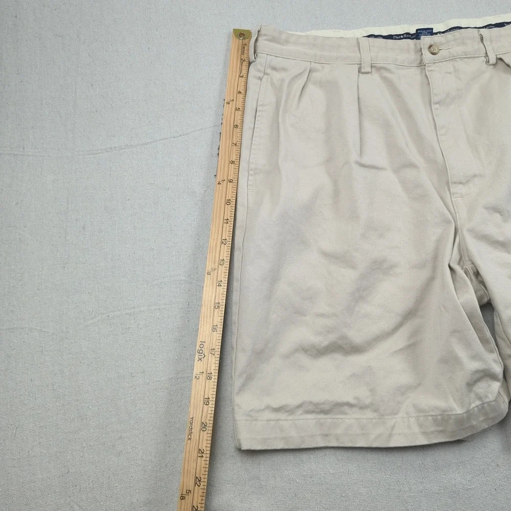 Vintage Polo Ralph Lauren Shorts Mens 38 Khaki‎ Pleated Tyler Preppy Casual